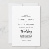 Invitation Simple minimaliste Mariage avant et arrière (Devant)