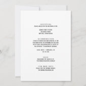 Invitation Simple minimaliste Mariage avant et arrière (Dos)