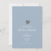 Invitation Simple minimaliste Mariage de script de caillou (Devant)