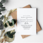 Invitation Simple minimaliste Mariage espagnol