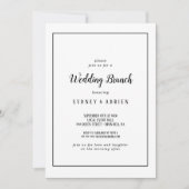 Invitation Simple minimaliste Mariage photo Cadre Brunch (Devant)