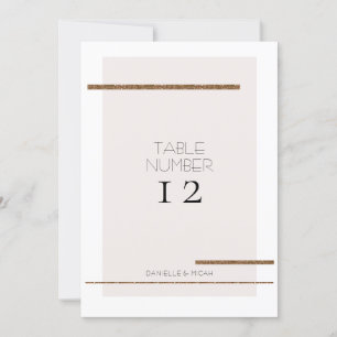 Invitation Simple minimaliste moderne Blush Gold Numéro de ta