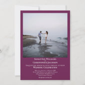 Invitation Simple minimaliste moderne Cassis violet Mariage p (Devant)