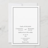 Invitation Simple minimaliste moderne Mariage classique (Devant)
