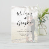 Invitation Simple minimaliste moderne Mariage de calligraphie (Debout devant)