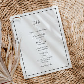 Invitation Simple minimaliste moderne Mariage Monogramme