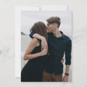 Invitation Simple minimaliste moderne | Photo Engagement Part (Dos)