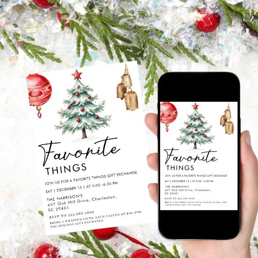 Invitation Simple minimaliste Noir et Blanc Favoris