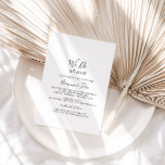 Invitation Simple Minimaliste Nous Réagissons À Nouveau Pour<br><div class="desc">Ce minimaliste simple que nous faisons encore vow invitation de renouvellement est parfait pour un événement moderne. Le design sobre et élégant présente une typographie de script classique et sophistiquée en noir et blanc.</div>