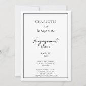 Invitation Simple minimaliste Parti d'engagement moderne (Devant)