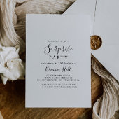 Invitation Simple minimaliste Parti surprise