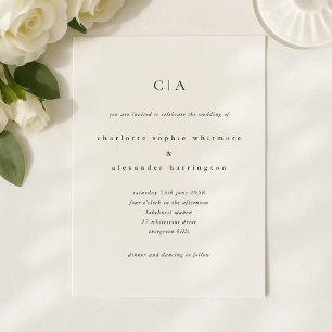 Invitation Simple, minimaliste, petites lettres, petits casqu