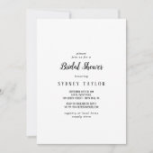 Invitation Simple Minimaliste Photo Bridal (Devant)