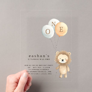 Invitation Simple Minimaliste pour le 1er Annivers