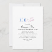 Invitation Simple minimaliste Révélation de genre (Devant)