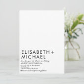 Invitation Simple minimaliste tendance élégant noir (Debout devant)