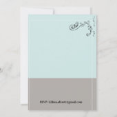 Invitation Simple Mint Blue Grey Restaurant de fête d'anniver (Dos)