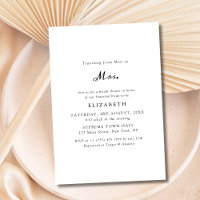 Simple Miss noir et blanc à Mme Fête des mariées