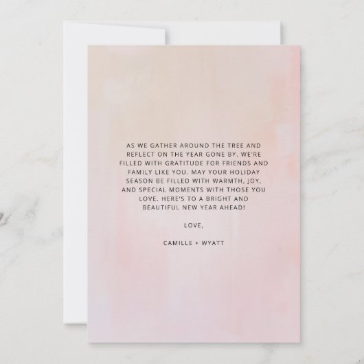 Invitation Simple Mistletoe non photo Peinture rose moderne (Dos)