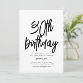 Invitation Simple Modèle d'invitation de 30e anniversaire (Debout devant)