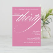 Invitation Simple Modern 30th Birthday (Debout devant)