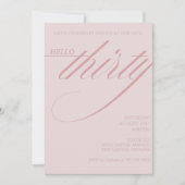 Invitation Simple Modern 30th Birthday (Devant)