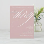 Invitation Simple Modern 30th Birthday (Debout devant)