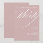 Invitation Simple Modern 30th Birthday (Devant / Derrière)