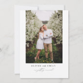 Invitation Simple Modern Arch Circle Photo Enregistrer la dat (Dos)