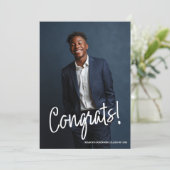 Invitation Simple Modern Blue Photo 2026 Graduation Party (Debout devant)