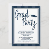 Invitation Simple Modern Blue Photo 2026 Graduation Party (Dos)