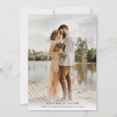 Invitation Simple Modern Elegant Photo Wedding (Dos)