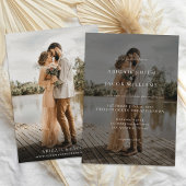 Invitation Simple Modern Elegant Photo Wedding