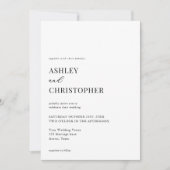 Invitation Simple Modern Elegant Wedding (Devant)