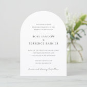 Invitation Simple Modern Elegant Wedding (Debout devant)