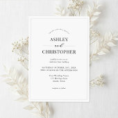 Invitation Simple Modern Elegant Wedding