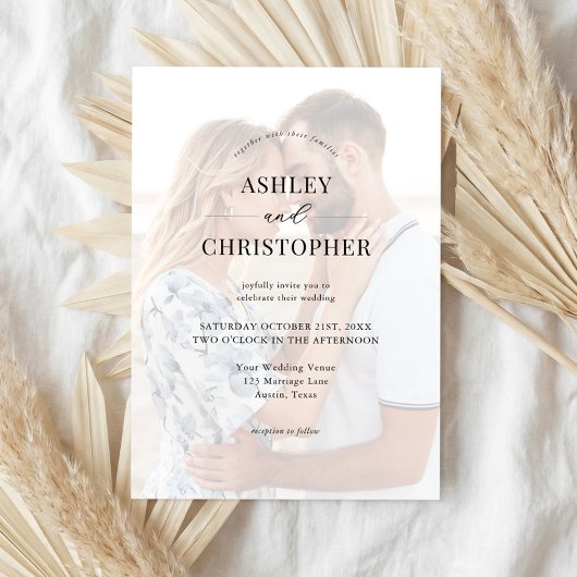 Invitation Simple Modern Elegant Wedding