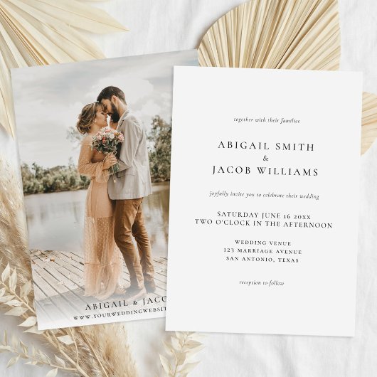 Invitation Simple Modern Elegant Wedding