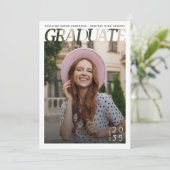 Invitation Simple Modern Graduate Photo Graduation Party (Debout devant)