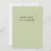 Invitation Simple Modern Green Surprise 40th Birthday Party (Dos)