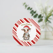 Invitation Simple modern merry christmas calf Cow OX pattern (Debout devant)