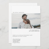 Invitation Simple Modern Photo Engagement (Devant / Derrière)