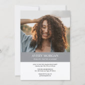 Invitation Simple Modern Photo Graduation  (Dos)