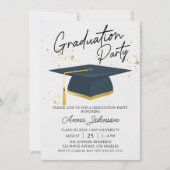 Invitation Simple Modern Script Grad Photo Graduation Party (Devant)