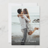 Invitation Simple Modern Script Mariage photo complet (Dos)