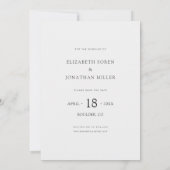 Invitation Simple Modern Two Photo Wedding Enregistrer la dat (Dos)