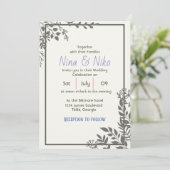 Invitation simple moderne (Debout devant)