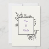 Invitation simple moderne (Dos)