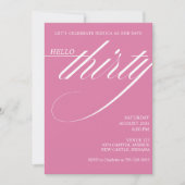 Invitation Simple Moderne 30e Anniversaire (Devant)