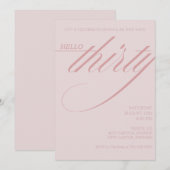Invitation Simple Moderne 30e Anniversaire (Devant / Derrière)
